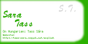 sara tass business card